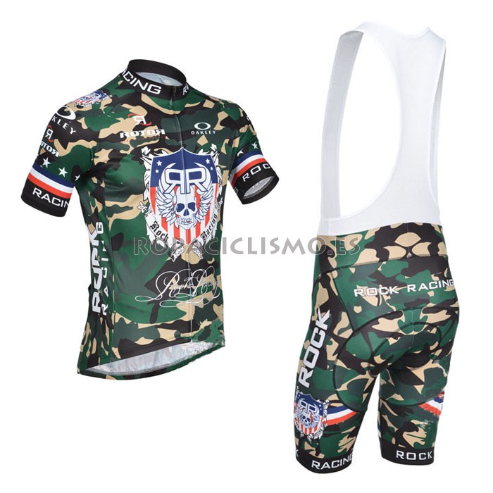 2013 Maillot rock mangas cortas tirantes Army Green